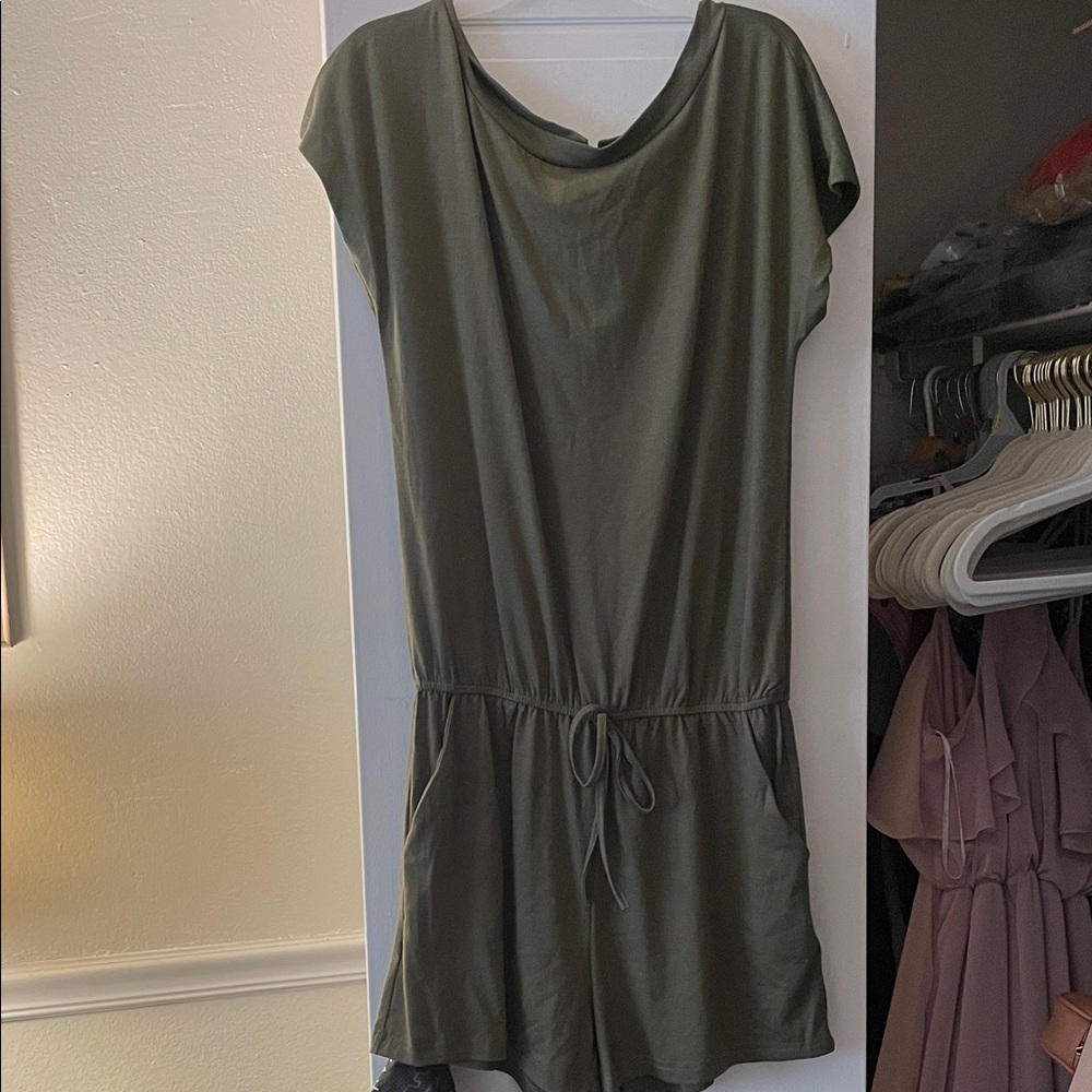 Olive Green Casual Romper